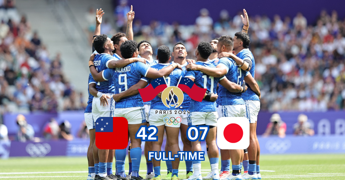 Manu Sāmoa 7s win against Japan