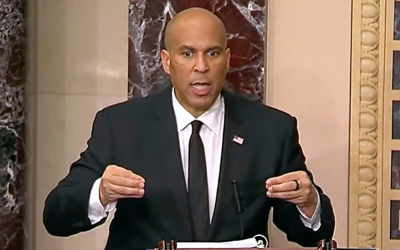 Tata’e ‘e Cory Booker le matāti’a ‘o le taimi pito ‘umi ‘o se saunoaga ‘i le Senate ‘e tete’e ai ‘iā Trump
