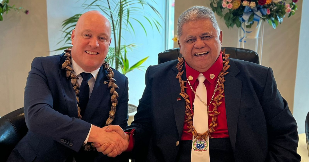 Samoa’s PM retracks from earlier comments that NZ PM Luxon requested a matai title – he did not
