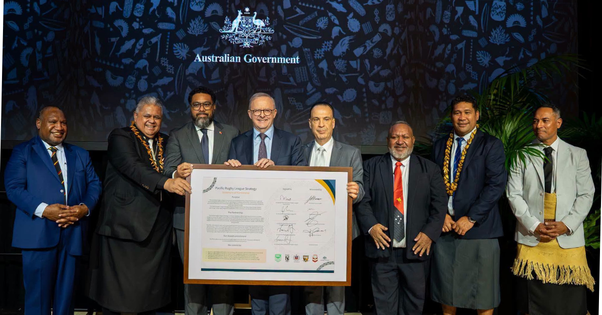 PM signs landmark pacific rugby league strategy backed by AUD$250 million regional investment