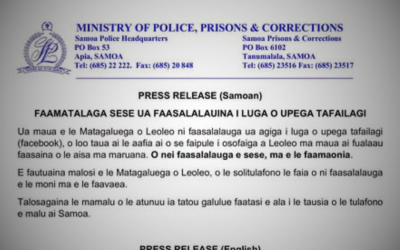 Fa’ailoa fa’alaua’itele ‘e le Matāgaluega ‘o Leoleo, ‘o le solitūlāfono le faia ‘o ni tu’ua’iga lē moni