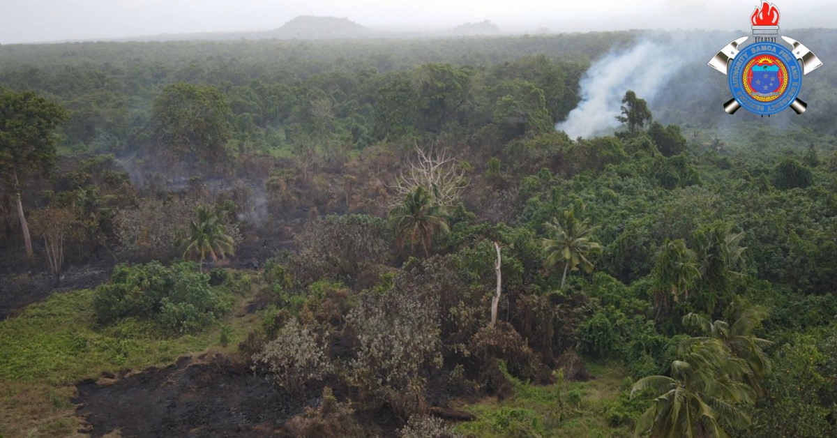 SFESA extinguishes recurring bush_forest fire in Samalaeulu and Falealupo, Savai’i