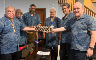 Fa’afetaia ‘e le Fono lona 55 ‘o le PIF le sao ‘o le afioga Pesetā Noumea Simi