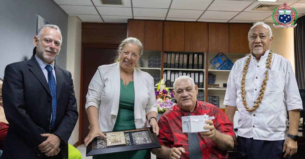 Hon Ale Vena Ale welcomes Ambassadors from Israel to Samoa