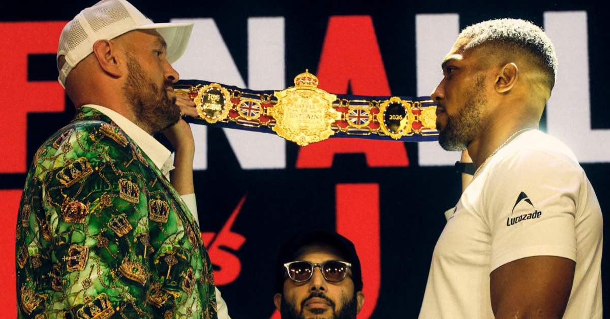 Smiles and respect as Tyson Fury and Anthony Joshua have first face off ahead of December fight